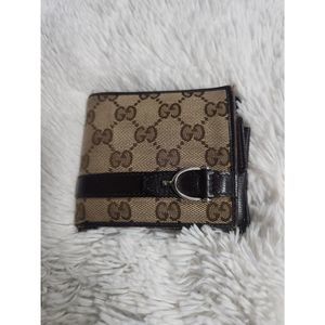 Men's Bi-Fold Gucci Monogram Logo Wallet ~ Authen… - image 1